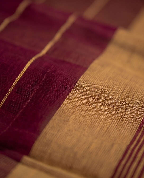 HANDLOOM COTTON CHUDI SETS - Mustard Yellow with Maroon