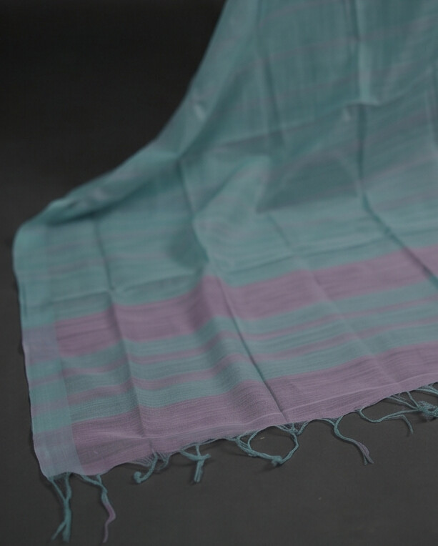 HANDLOOM COTTON CHUDI SETS - Lilac with Teal