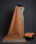 HANDLOOM COTTON CHUDI SETS - Grey with Orange