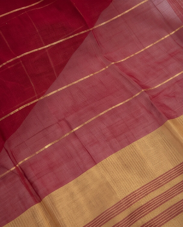 HANDLOOM COTTON CHUDI SETS - Mustard Yellow with Deep Red