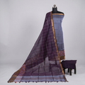 Handloom Silk Pochampally Border - Dusty Purple