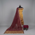Handloom Silk Nizam Border Chudi Set - Gold Maroon