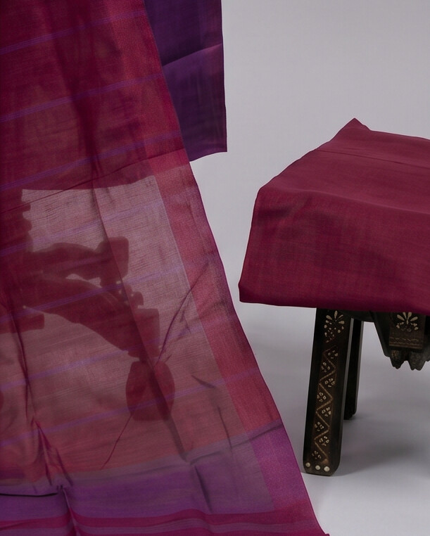 HANDLOOM COTTON CHUDI SETS - Purple with Magenta
