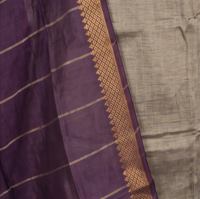 Handloom Silk Pochampally Border - Antique Gold