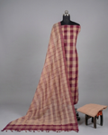 HANDLOOM COTTON CHUDI SETS - Red & Beige Checks