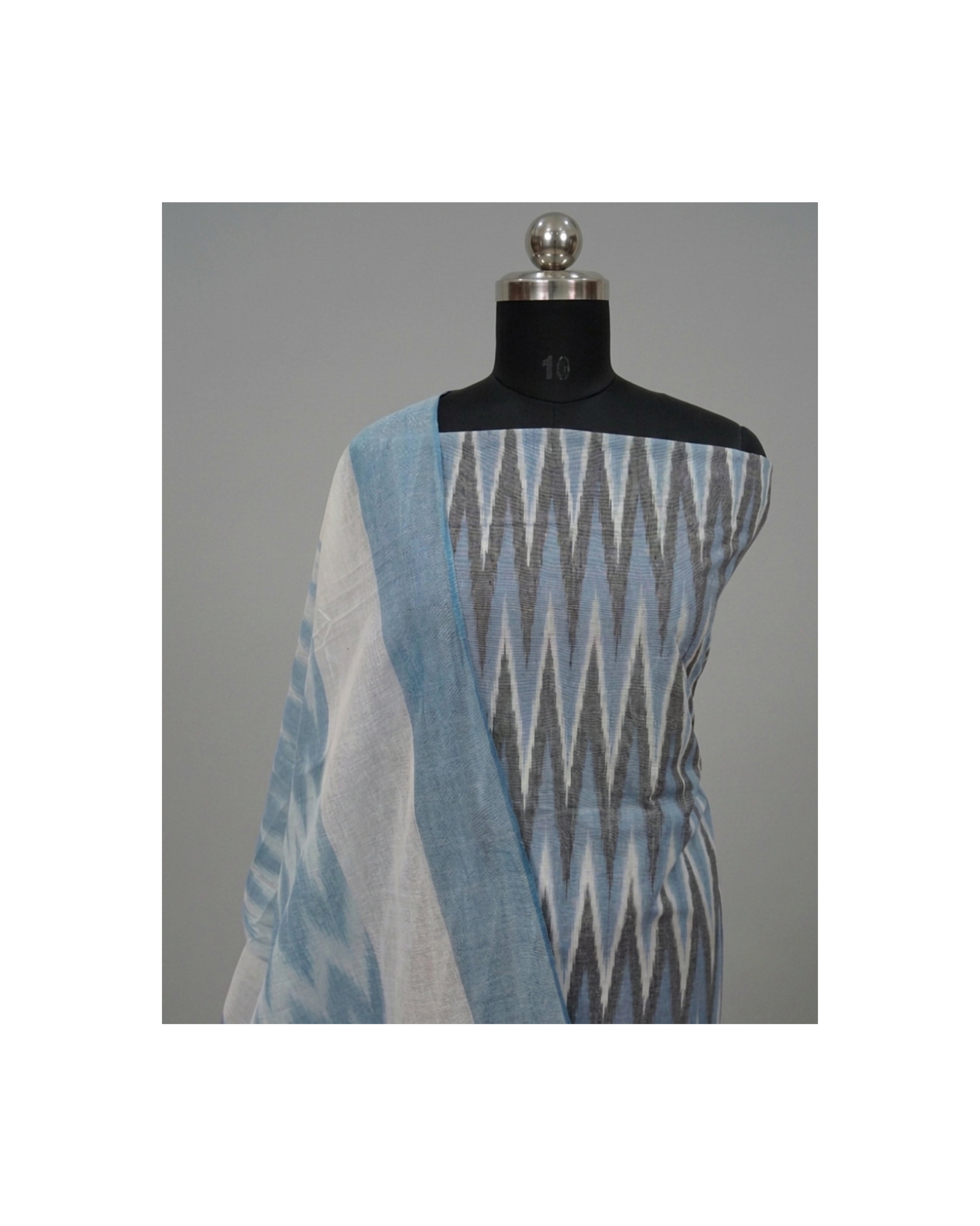 PURE IKKAT CHUDI SET - Powder Blue