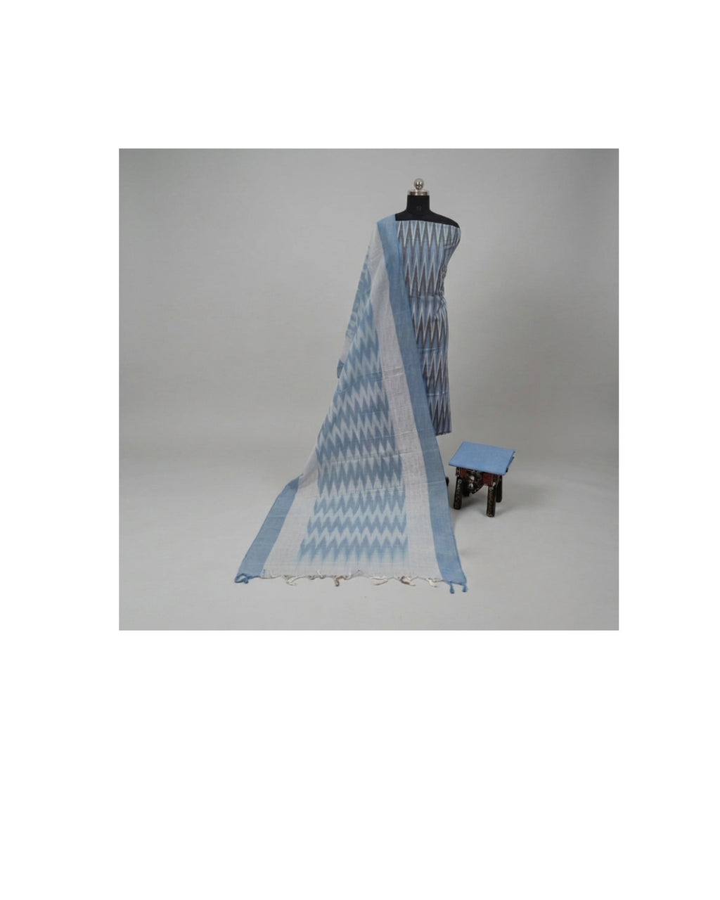 PURE IKKAT CHUDI SET - Powder Blue