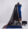 Handloom Silk Pochampally Border - Royal Blue