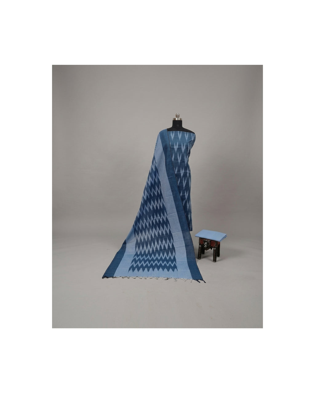 PURE IKKAT CHUDI SET - Prussian Blue