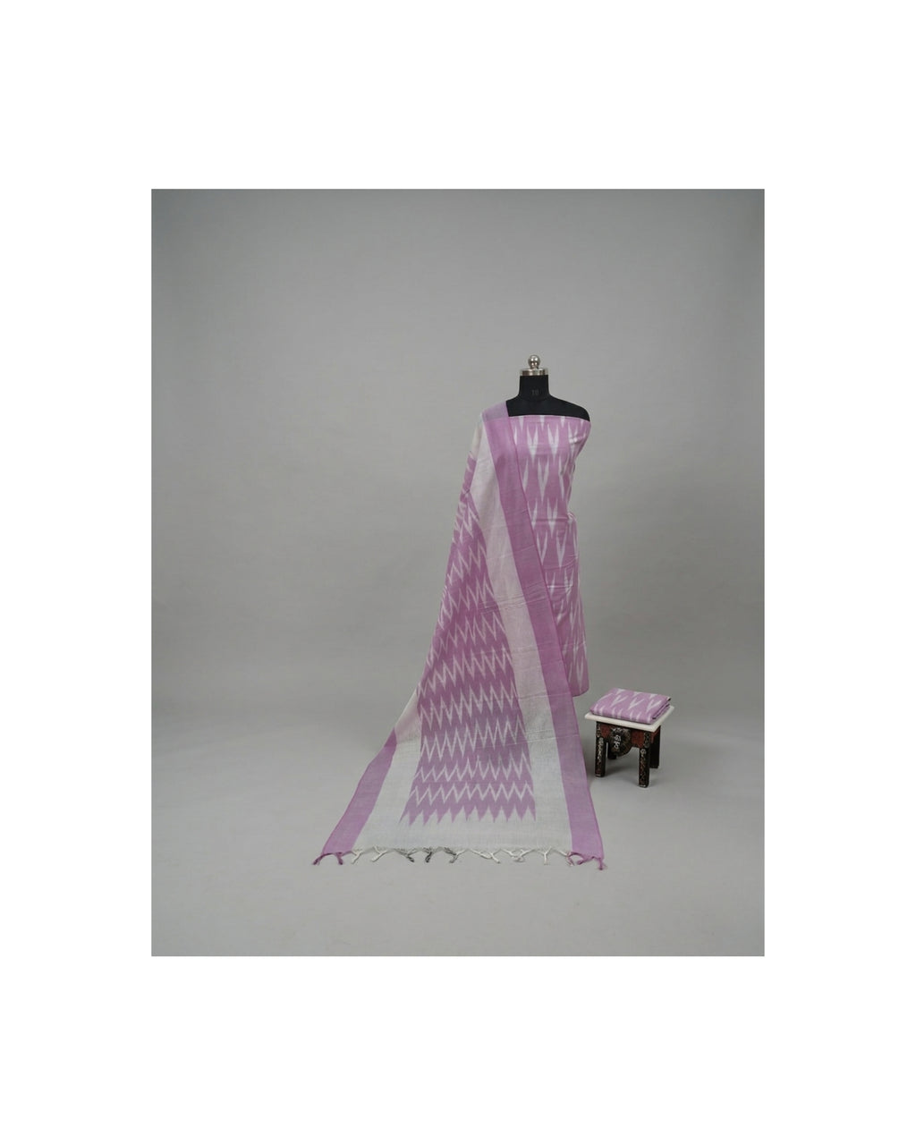 PURE IKKAT CHUDI SET- Lavender Pink