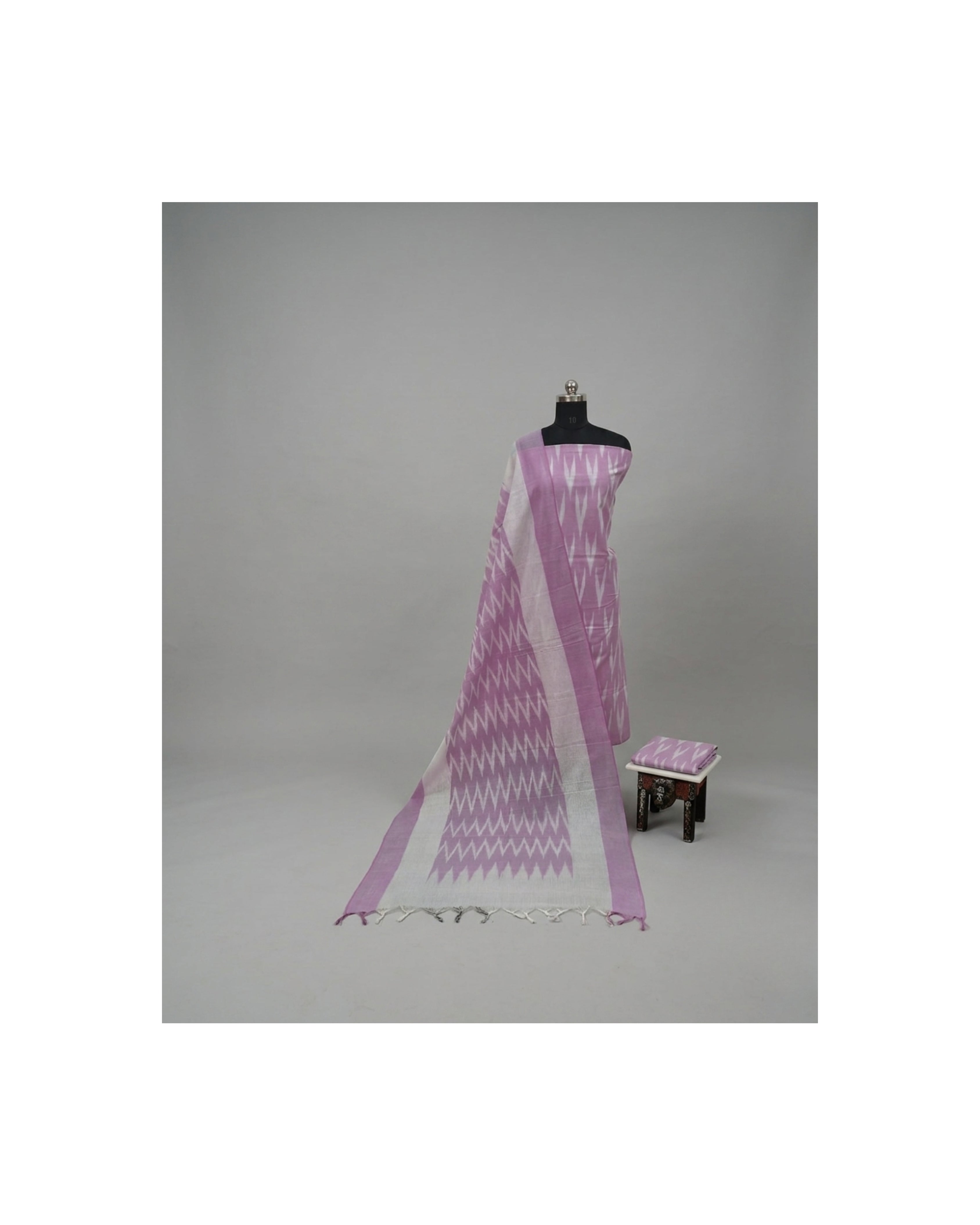 PURE IKKAT CHUDI SET- Lavender Pink