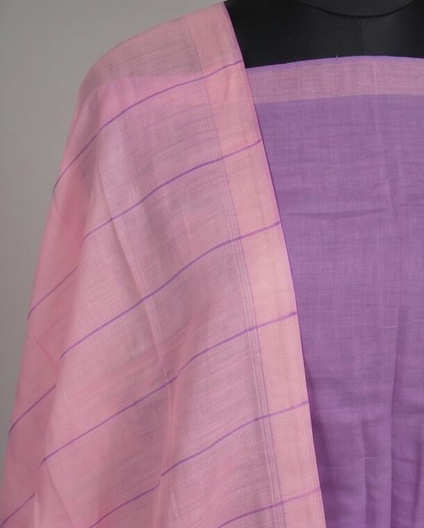 HANDLOOM COTTON CHUDI SETS - Lilac with Light Pink