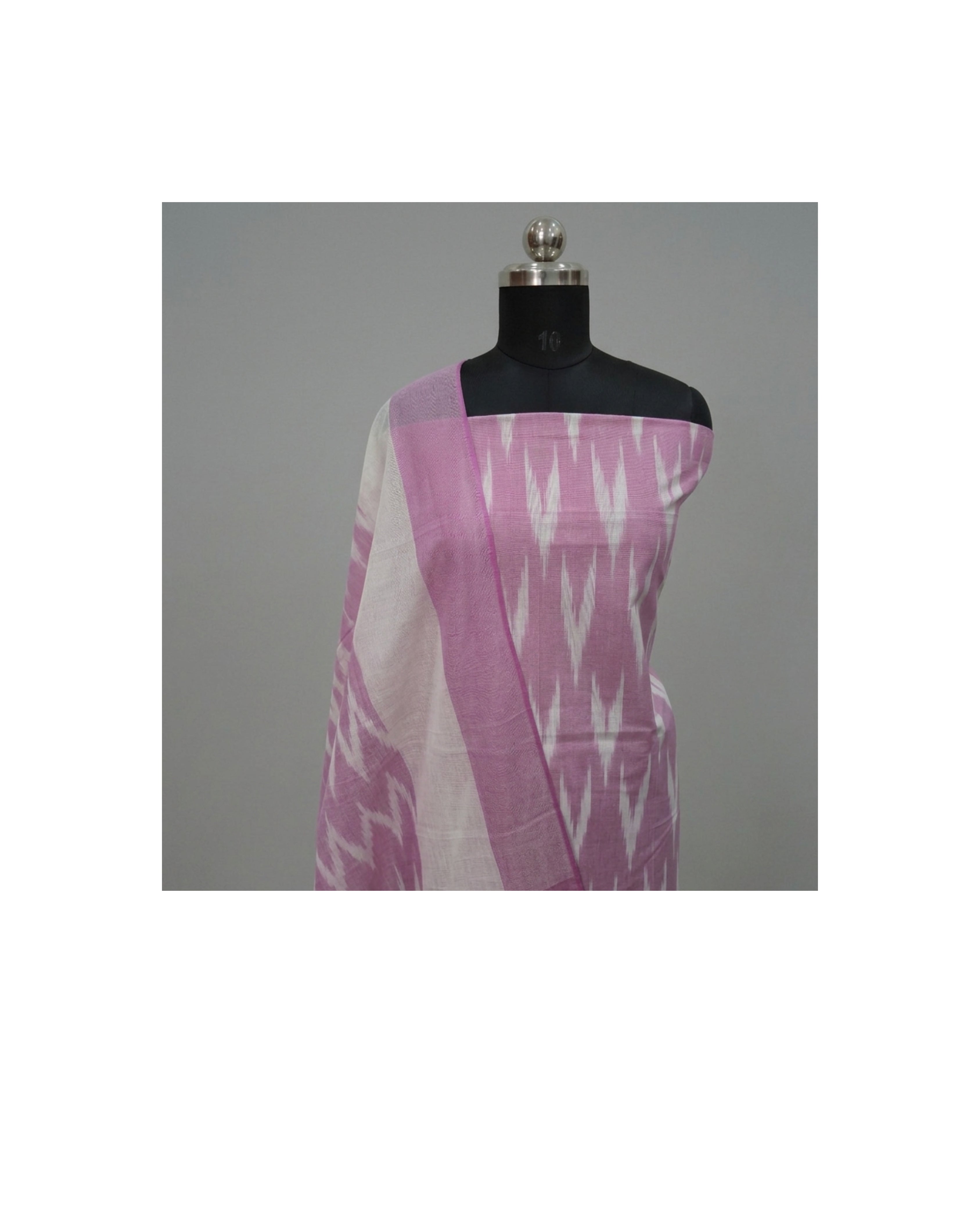 PURE IKKAT CHUDI SET- Lavender Pink