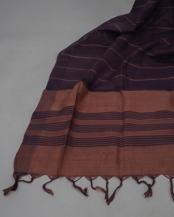 HANDLOOM COTTON CHUDI SETS - Rust with Dark Purple