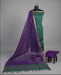 HANDLOOM COTTON NIZAM BORDER - Royal Purple