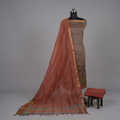 Handloom Silk Pochampally Border - Terracotta Orange