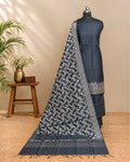 Black Silk Cotton Banarasi Dupatta from S Fabs showcasing intricate gold zari work and traditional craftsmanship.