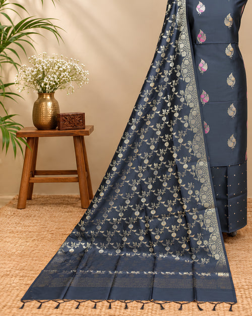 Black Banarasi Chudi Set made from elegant material, featuring intricate designs, by S Fabs.