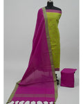 SOUTH COTTON CHUDI SET - LIME GREEN WITH MAGENDA