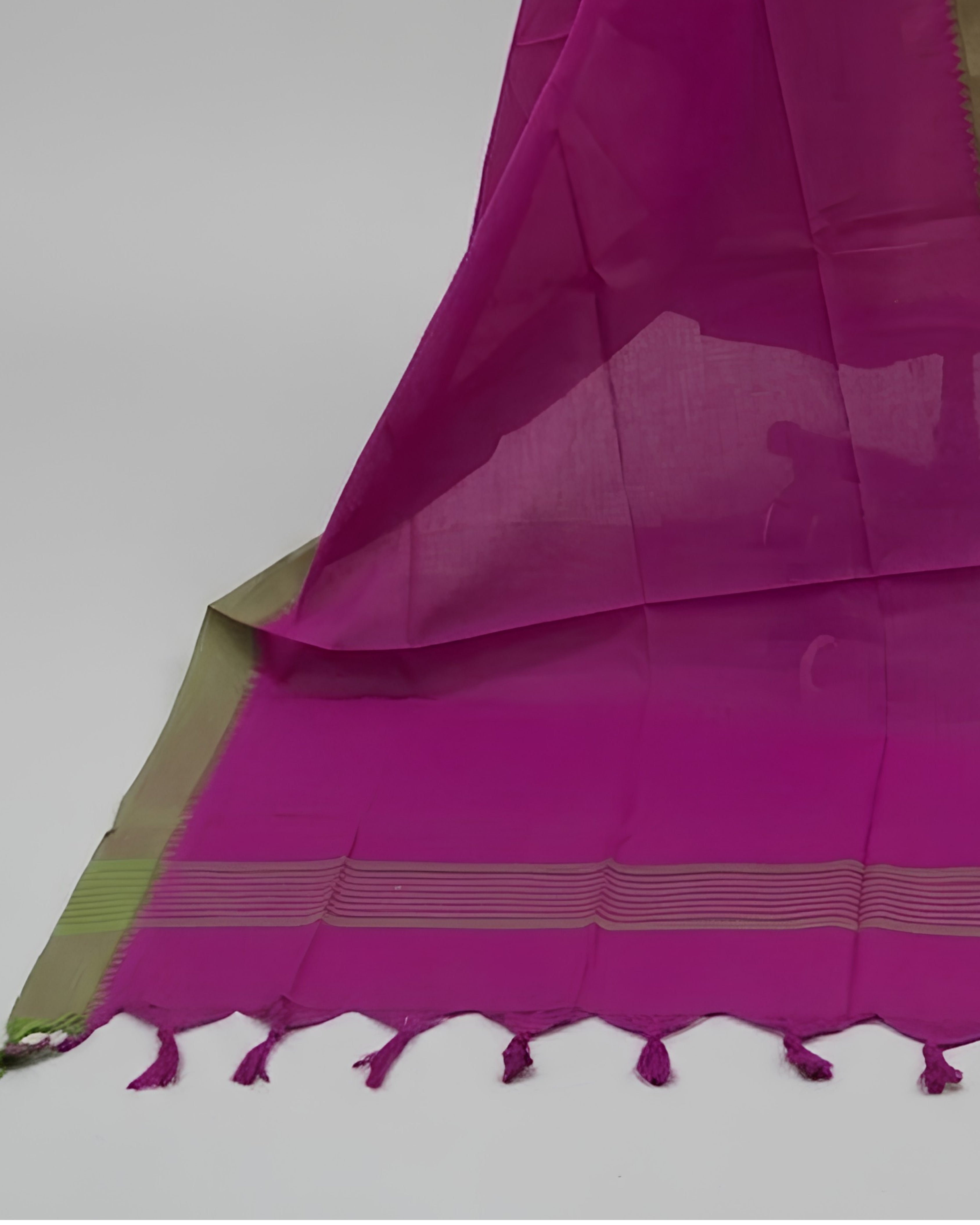 SOUTH COTTON CHUDI SET - LIME GREEN WITH MAGENDA