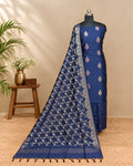 Navy blue Banarasi chudi set made from high-quality material by S Fabs, featuring traditional design with intricate detailing.