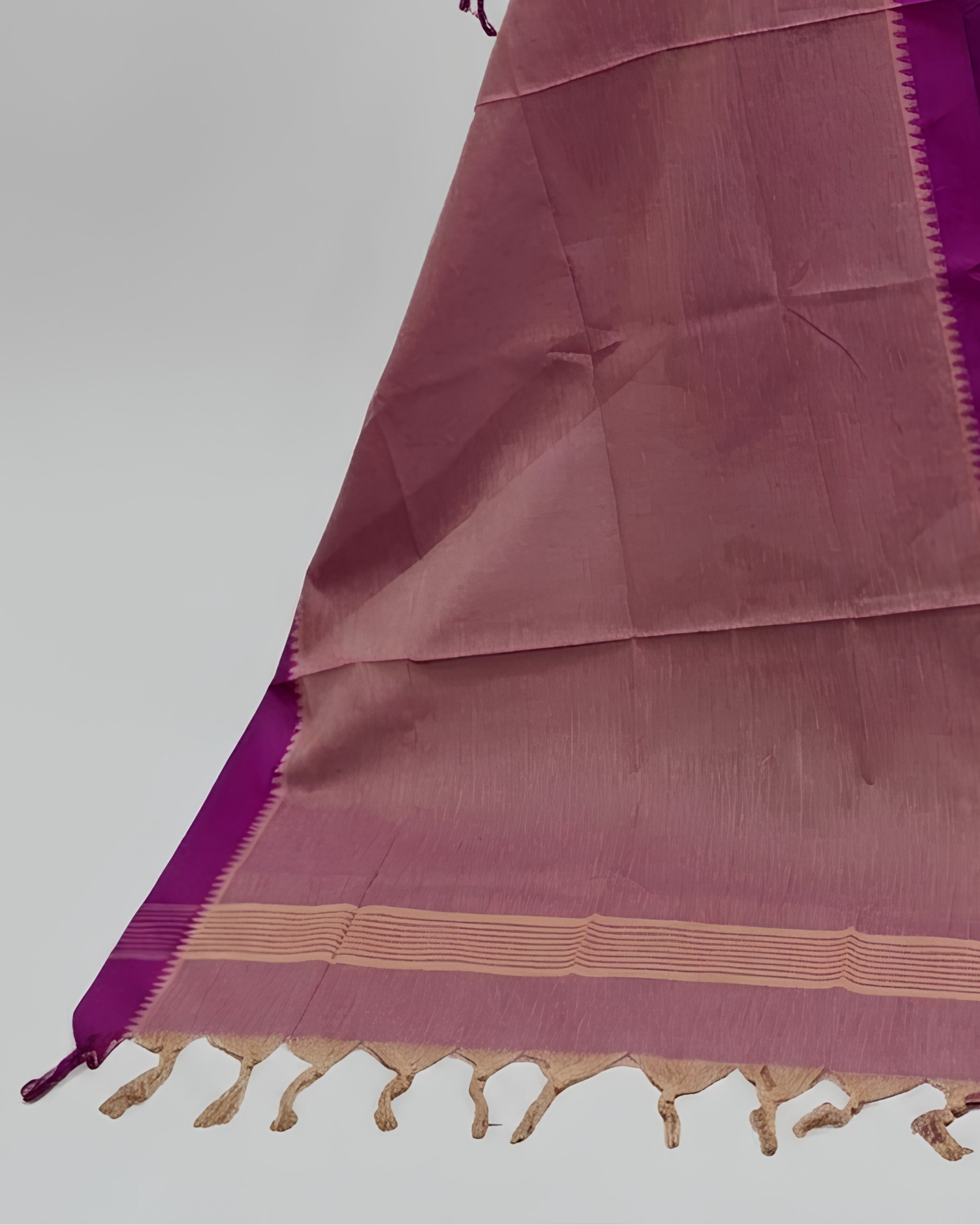 SOUTH COTTON CHUDI SET - PURPLE WITH DUSTY ROSE