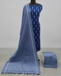 SINGLE IKKAT CHUDI SETS - ROYAL BLUE WITH DENIM BLUE