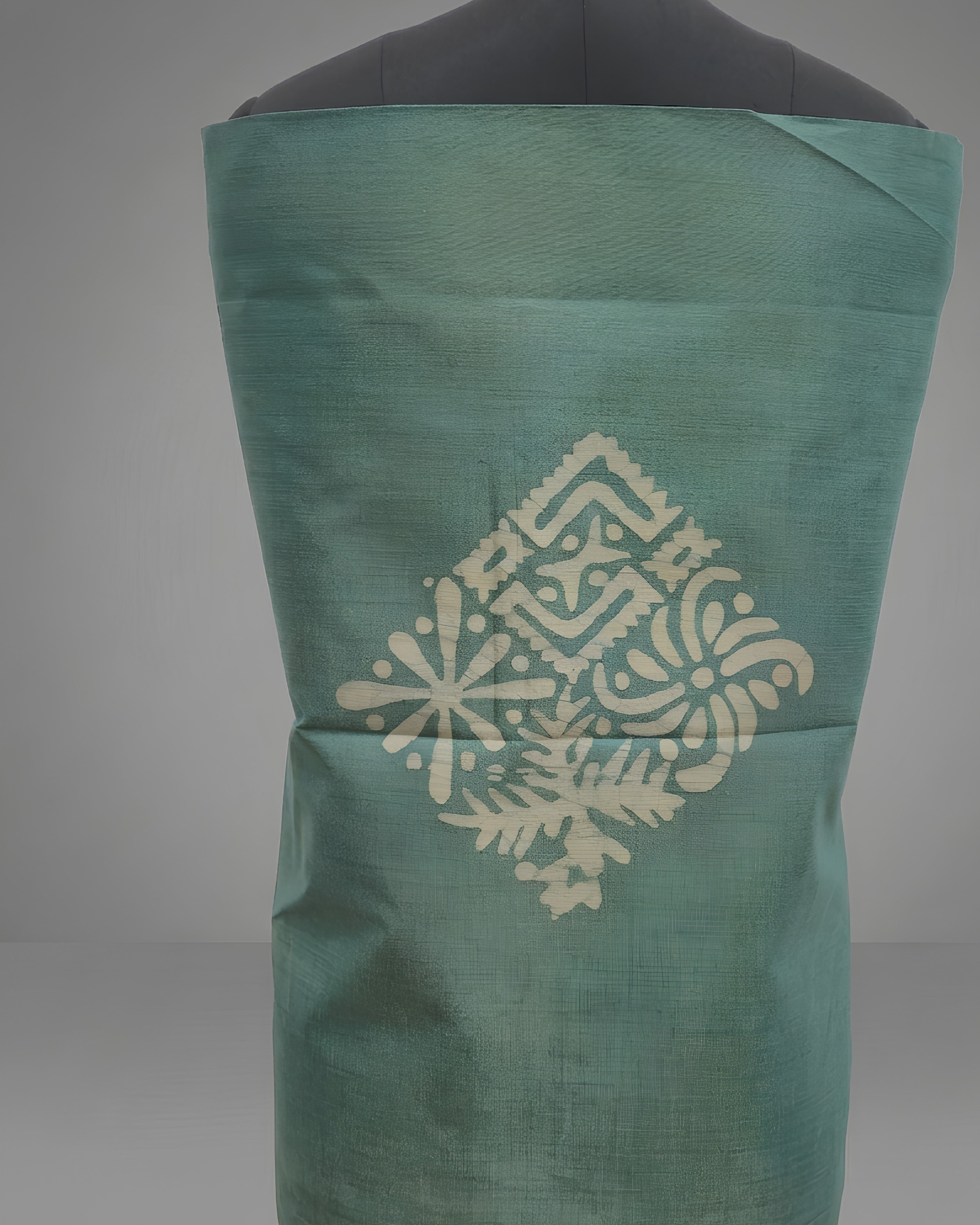 KHADI SILK CRACK BATIK  CHUDI SETS - SEA GREEN WITH MAUVE