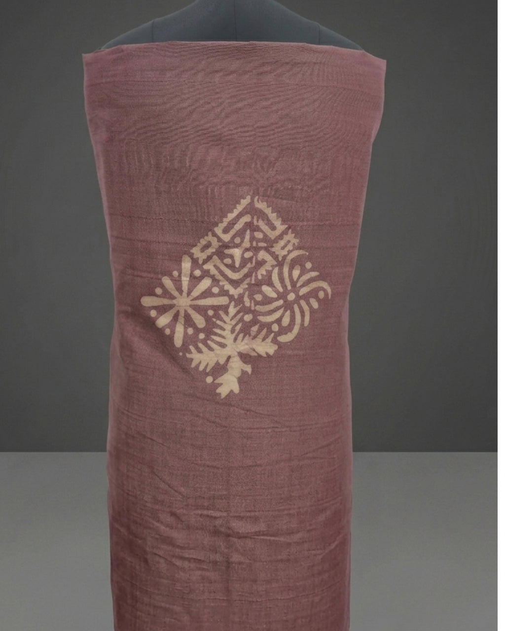 KHADI SILK CRACK BATIK  CHUDI SETS - MAROON WITH PEACOCK GREEN