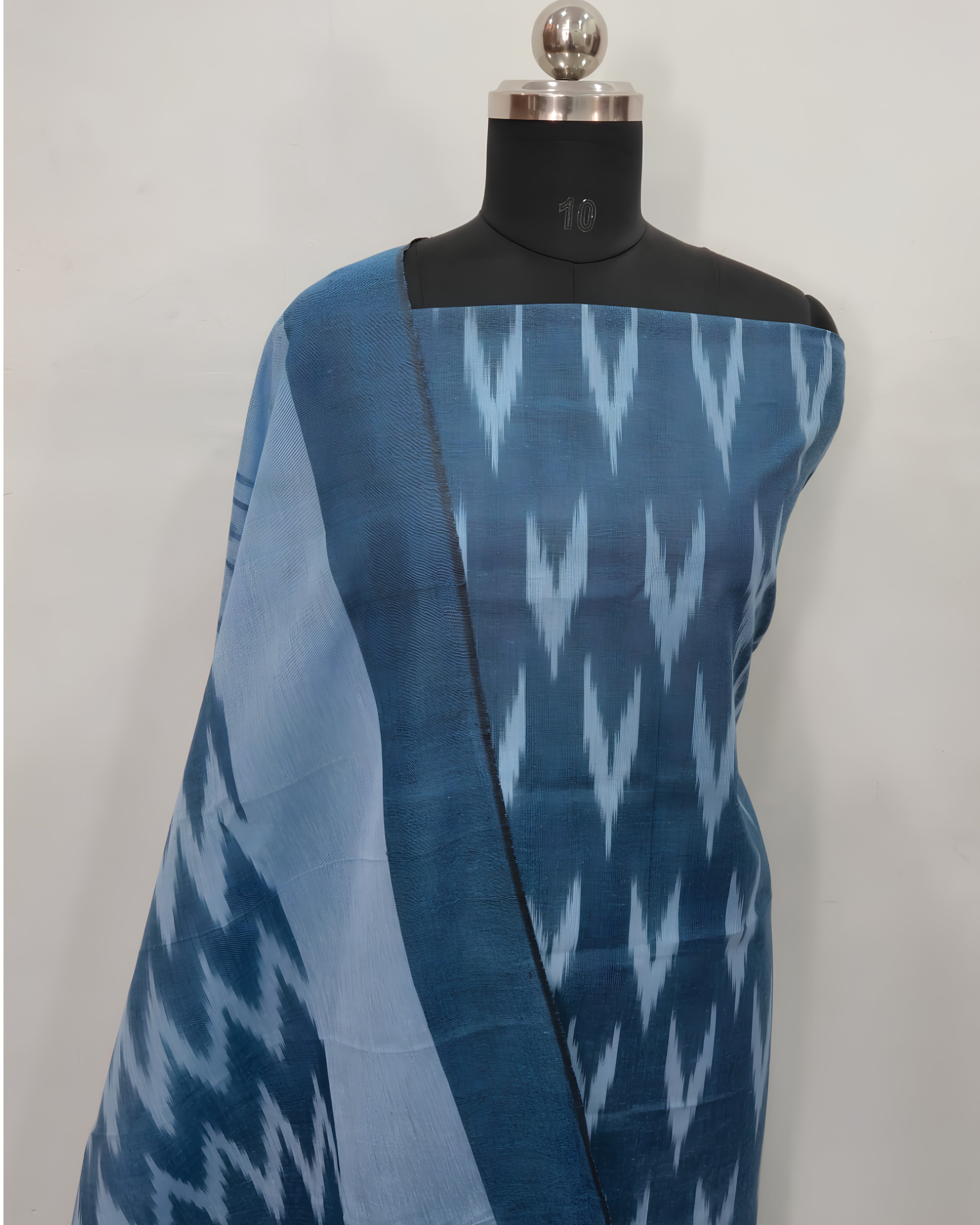 PURE IKKAT CHUDI SET - Prussian Blue