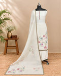 Linen Embroidery Chudi - Soft Peachish