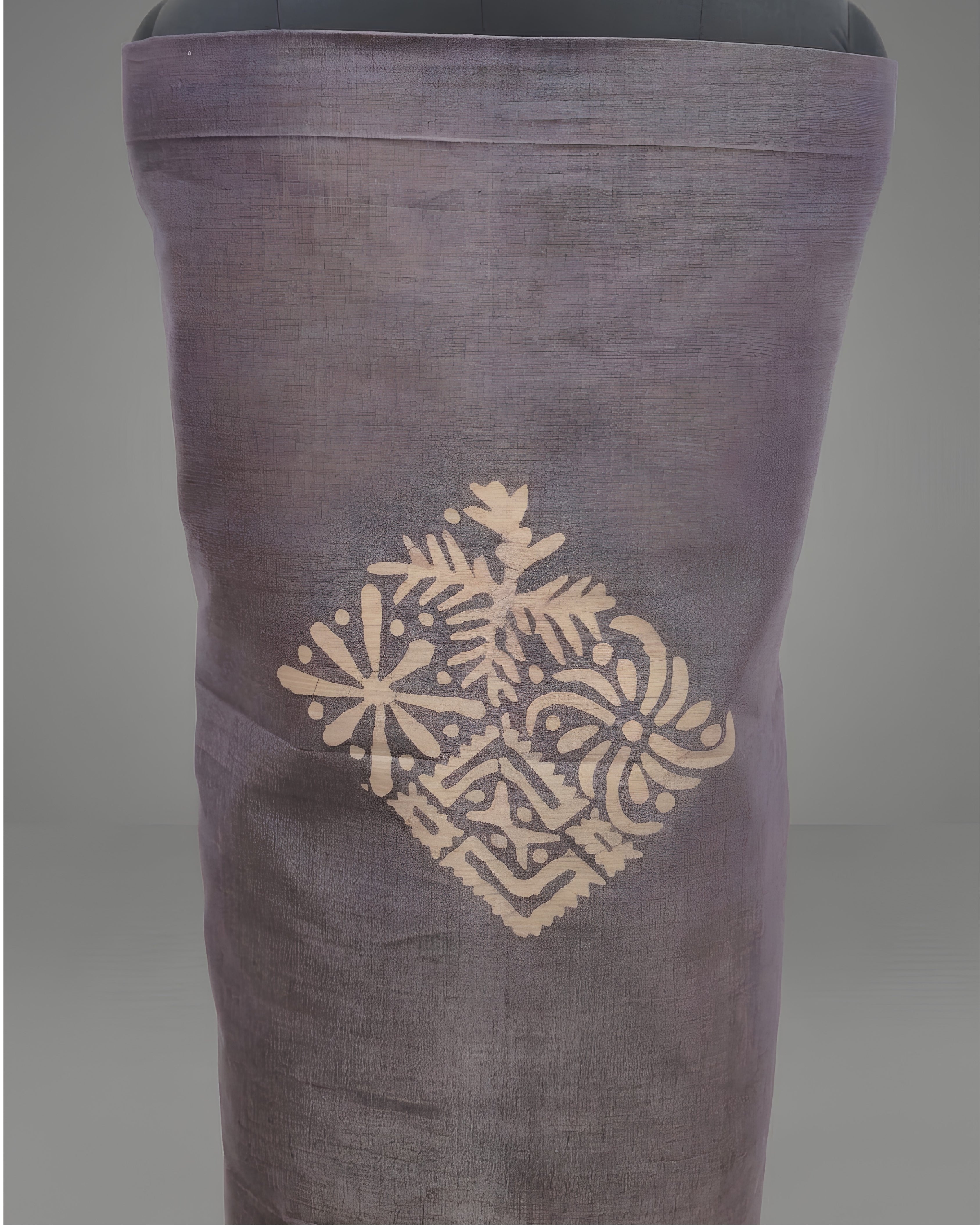 KHADI SILK CRACK BATIK  CHUDI SETS- CHARCOAL WITH DUSTY WINE