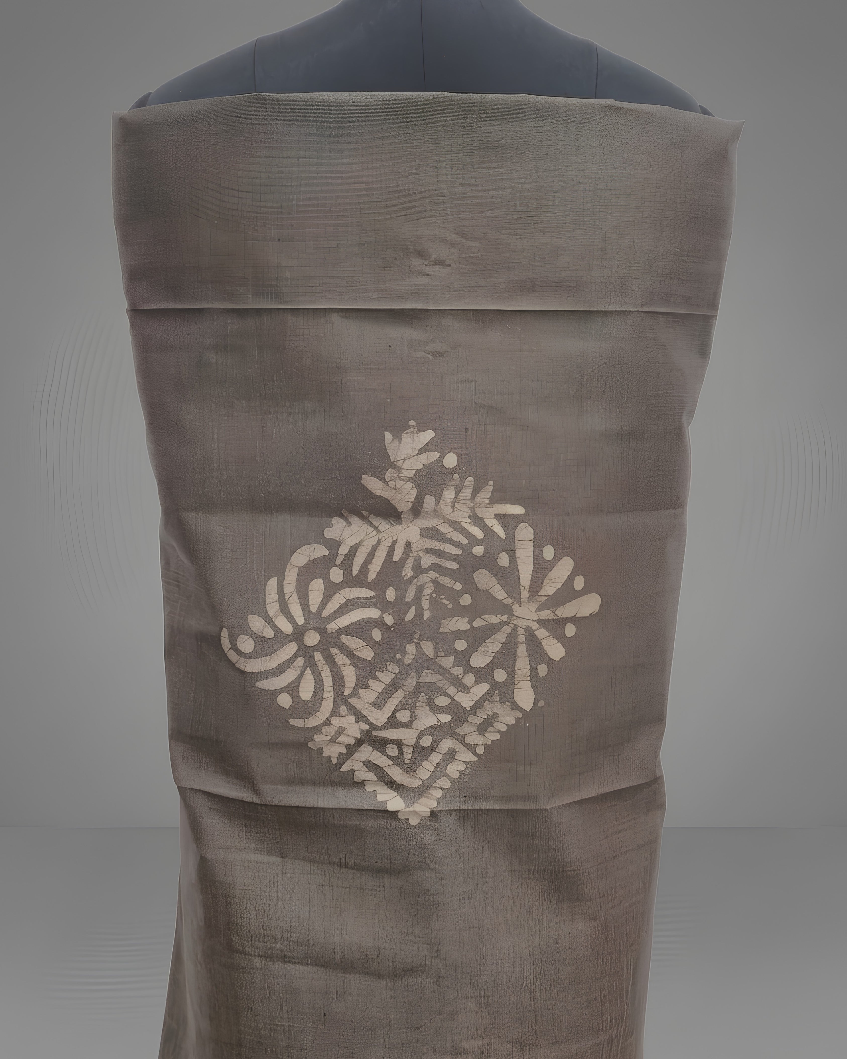 KHADI SILK CRACK BATIK  CHUDI SETS- ESPRESSO WITH CAMEL BROWN