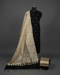 Raw Silk Butta Chudi Sets - Classic Black & Beige