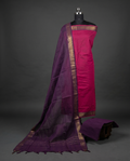 Mangalagiri Pure Cotton Zari - Magenta & Deep Purple