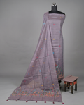 Premium Chanderi Zari - Light Gray