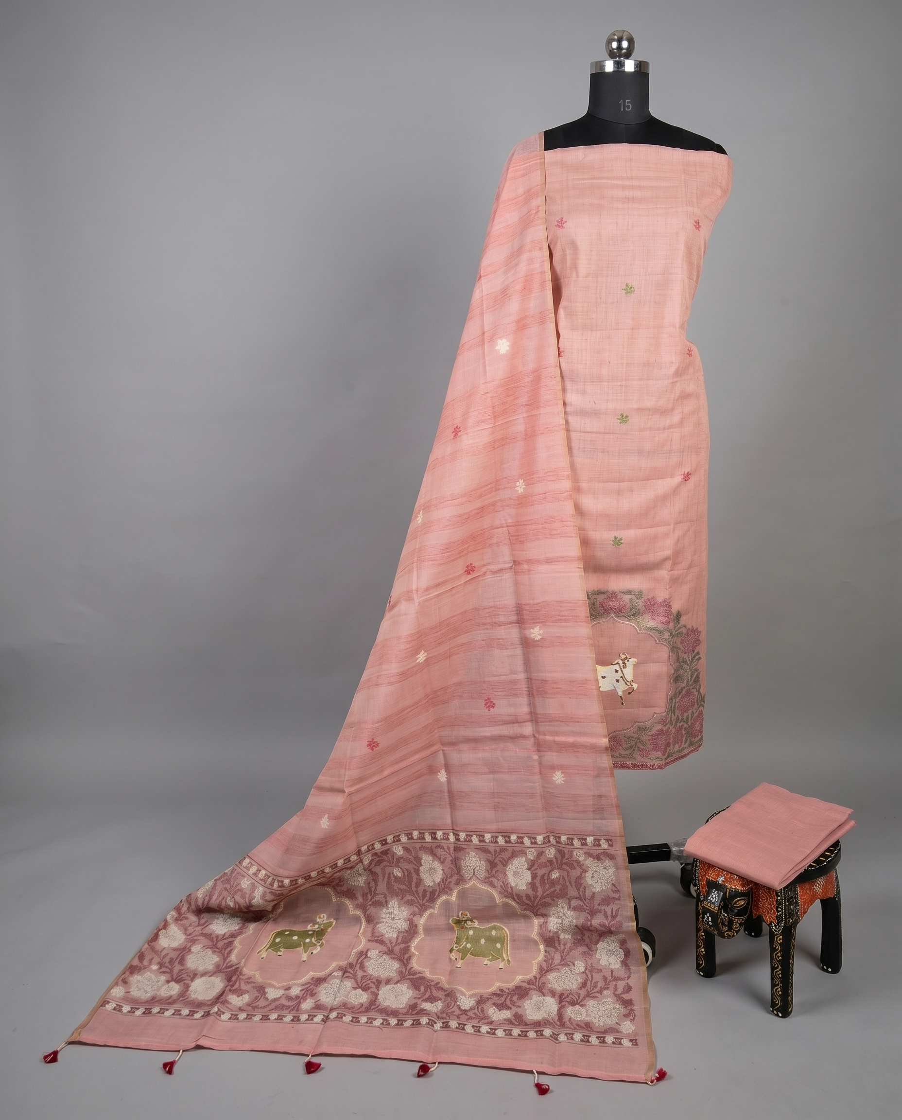 Premium Chanderi Thread - Dusty Rose