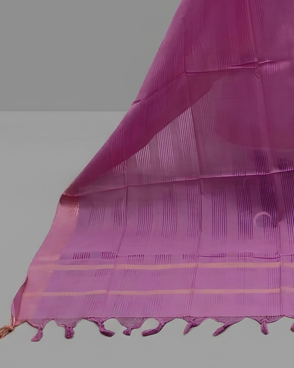 MANGALAGIRI PURE COTTON  ZARI - LILAC PINK WITH ORCHID PINK