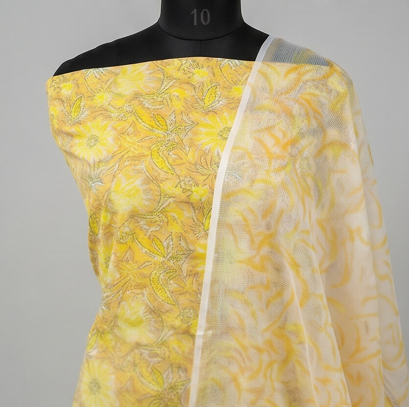 Golden Yellow- Mul Mul Kota Dupatta