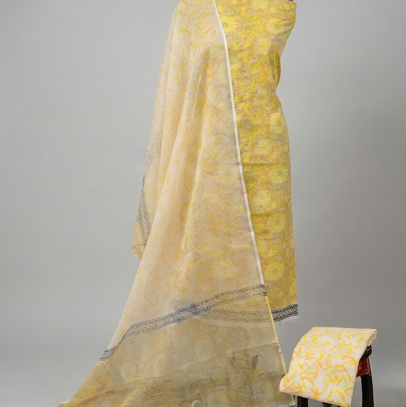 Golden Yellow- Mul Mul Kota Dupatta