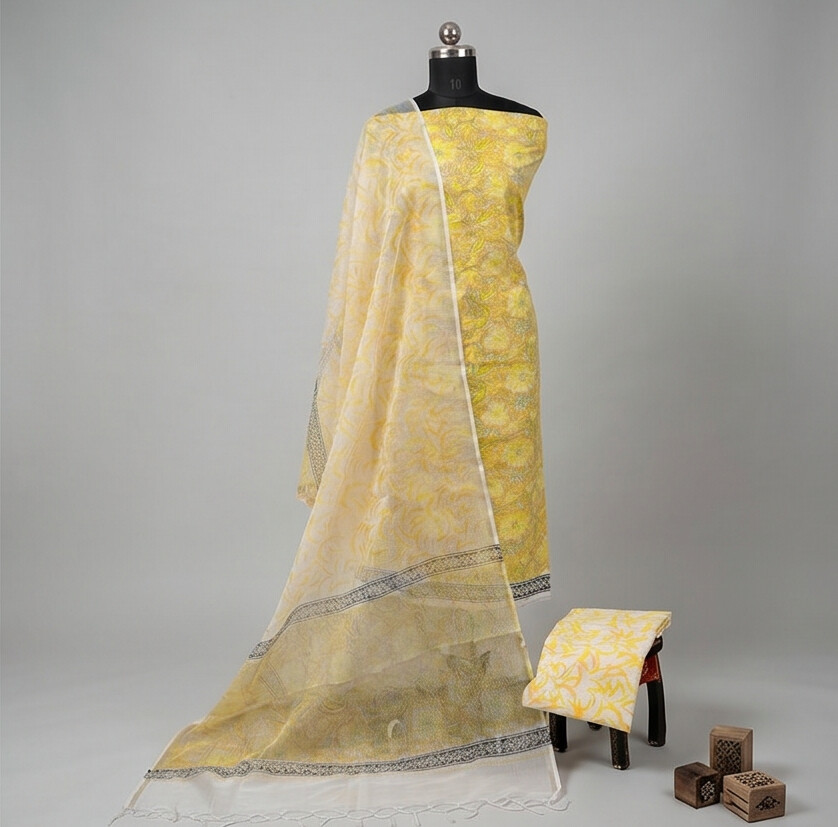 Golden Yellow- Mul Mul Kota Dupatta