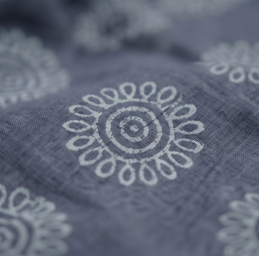 Dusty Blue - Mul Mul Kota Dupatta