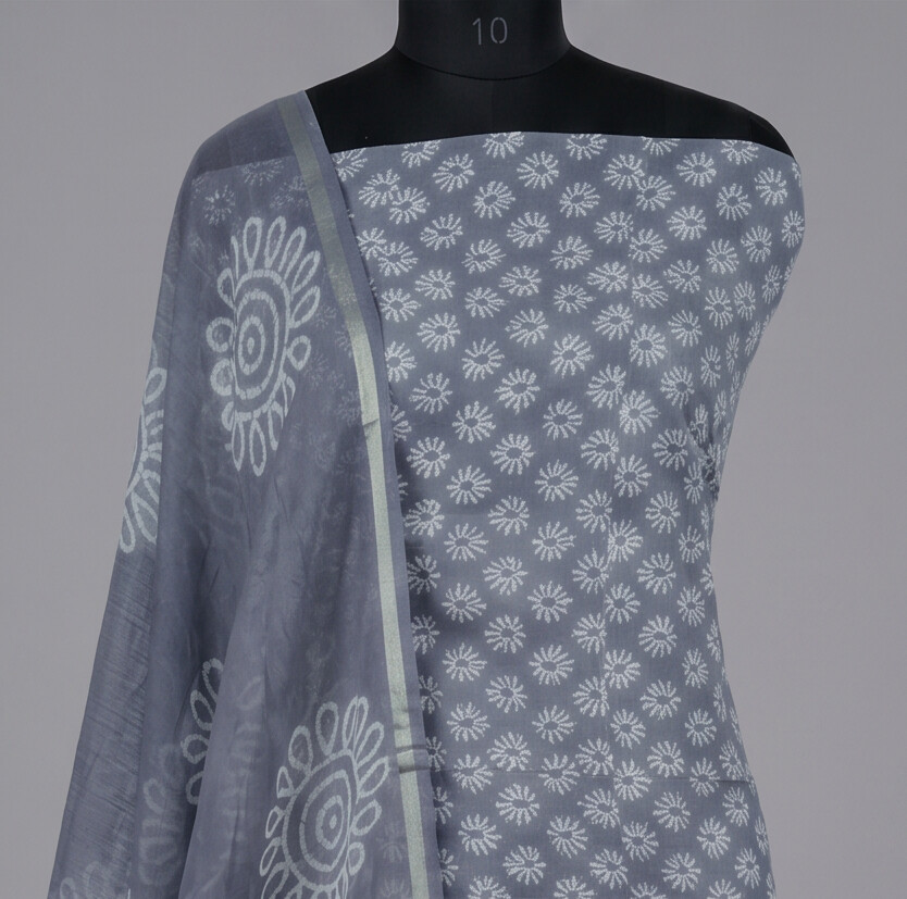 Dusty Blue - Mul Mul Kota Dupatta
