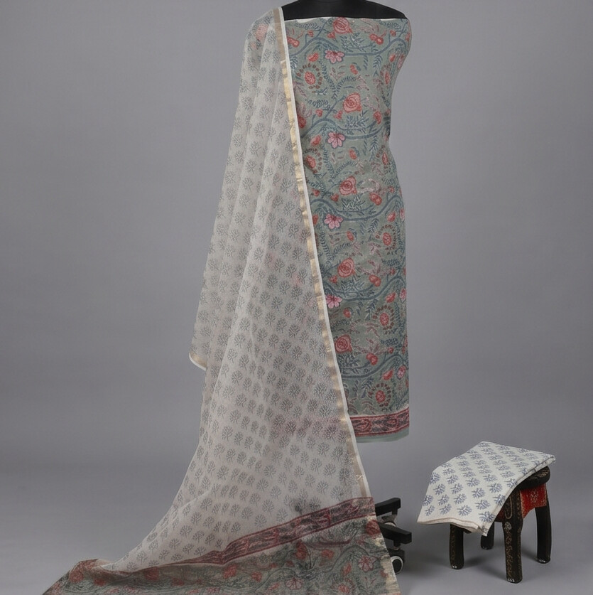 Sea Green - Mul Mul Kota Dupatta