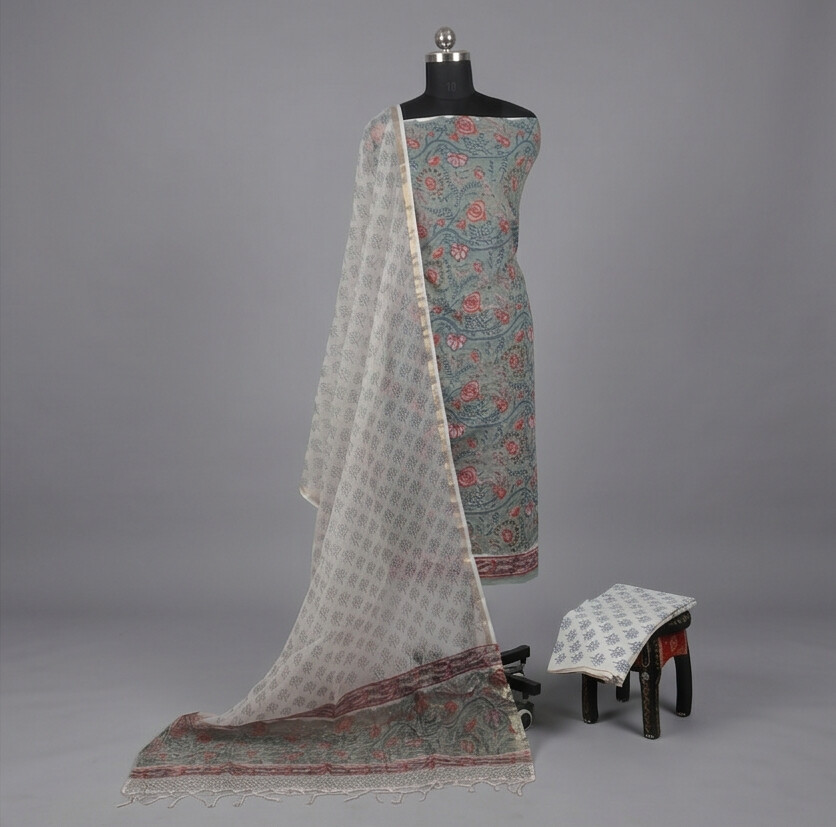 Sea Green - Mul Mul Kota Dupatta