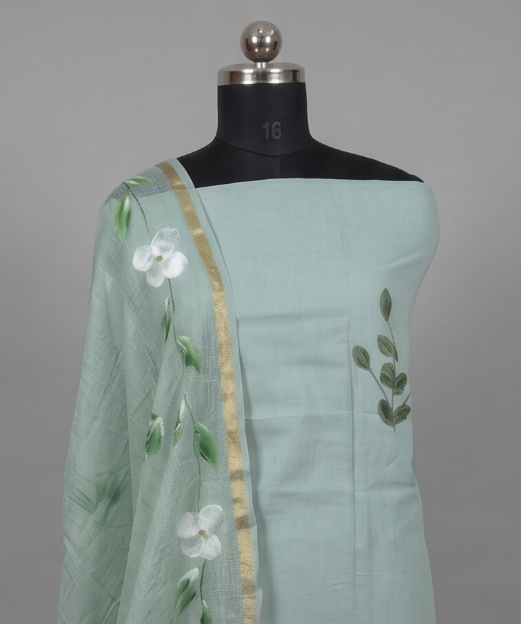 Pastel Green - Mul Mul Kota Dupatta