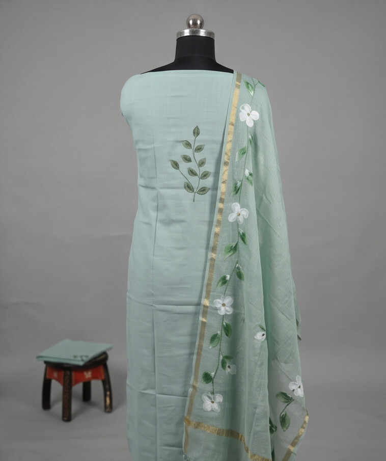 Pastel Green - Mul Mul Kota Dupatta
