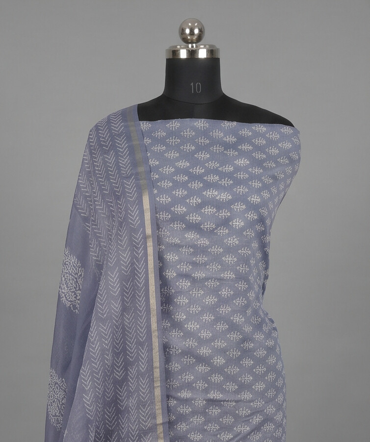 Slate Blue- Mul Mul Kota Dupatta