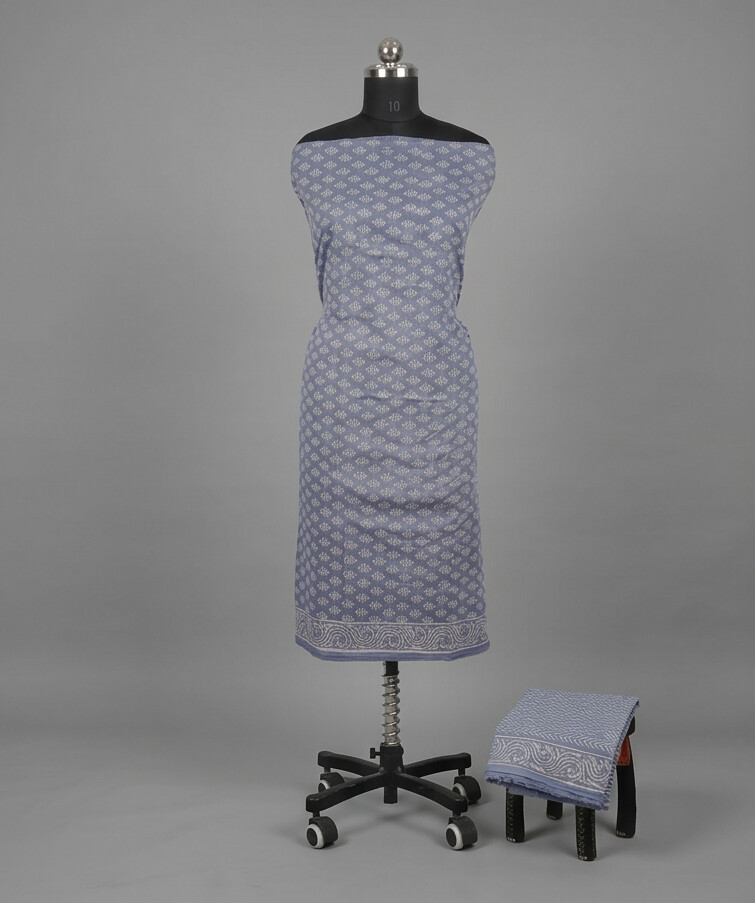 Slate Blue- Mul Mul Kota Dupatta