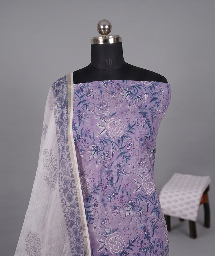 Purple - Mul Mul Kota Dupatta